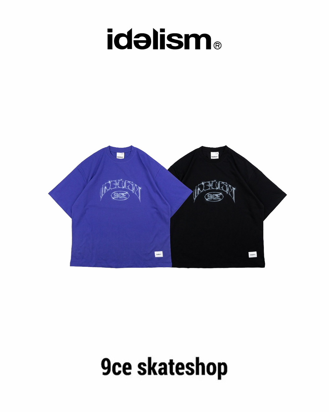 idealism x 9D 光芒 短袖T 黑/藍｜ Glow Tee（26SS）