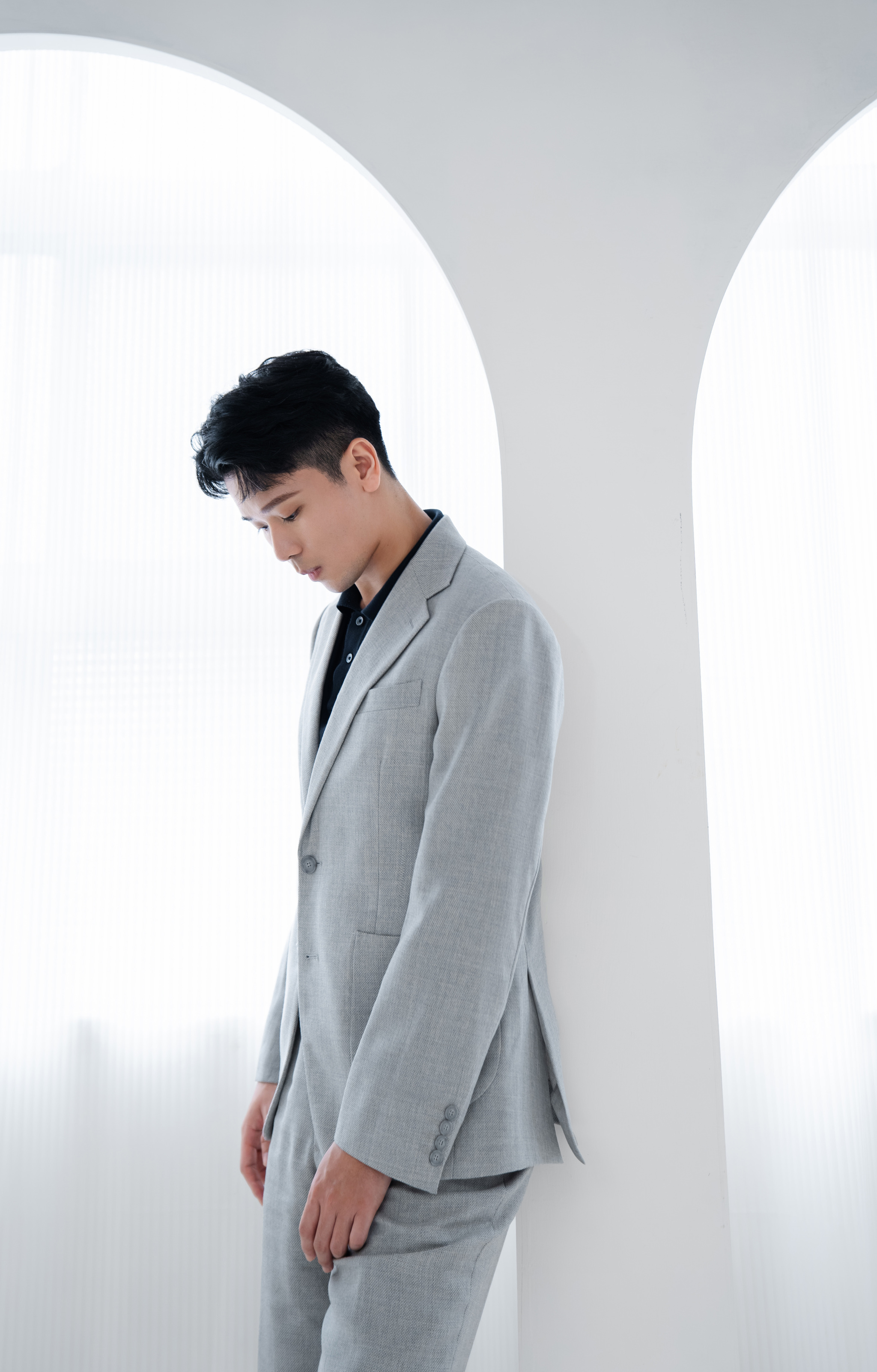 格紋兩件式單排扣西裝 VBC AR2260 13 暮色將臨 Evening Grey（訂製款）