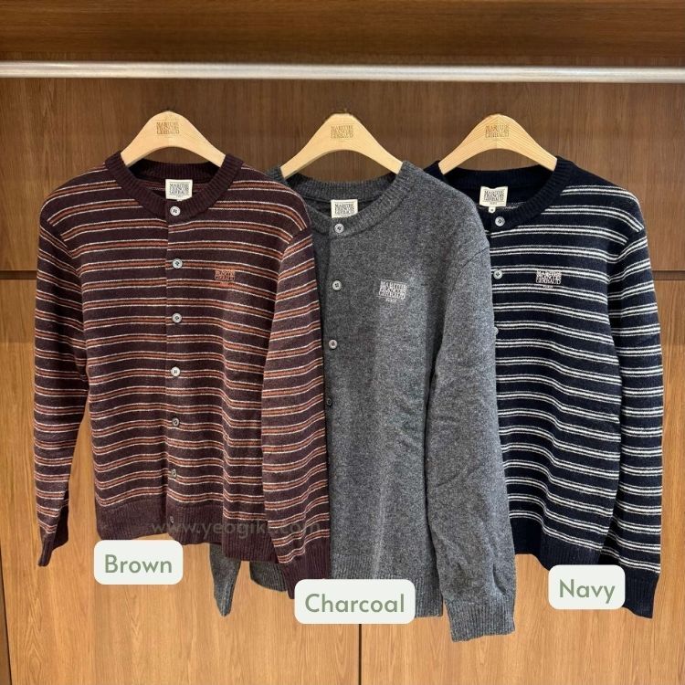 香港$13300!!連線入code再減😱!! MARITHE FRANCOIS GIRBAUD (MFG)｜MFG46FCD201 PREMIUM SMALL CLASSIC LOGO WOOL ROUND NECK CARDIGAN [3 colors] M366
