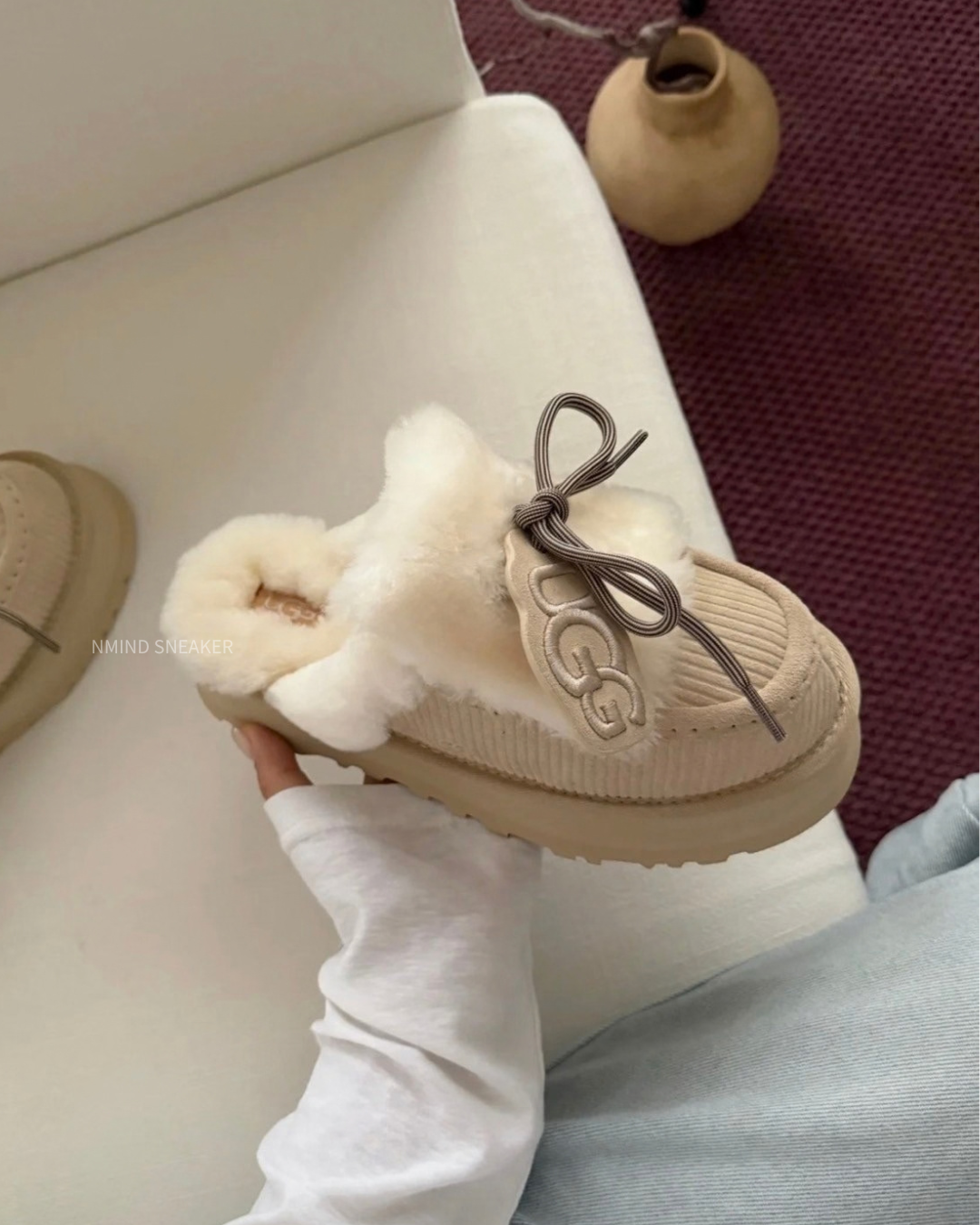 <毛毛拖也要漂亮✨>UGG Disquette Heritage 復古毛絨飾邊拖鞋  羊毛 毛毛拖 三色