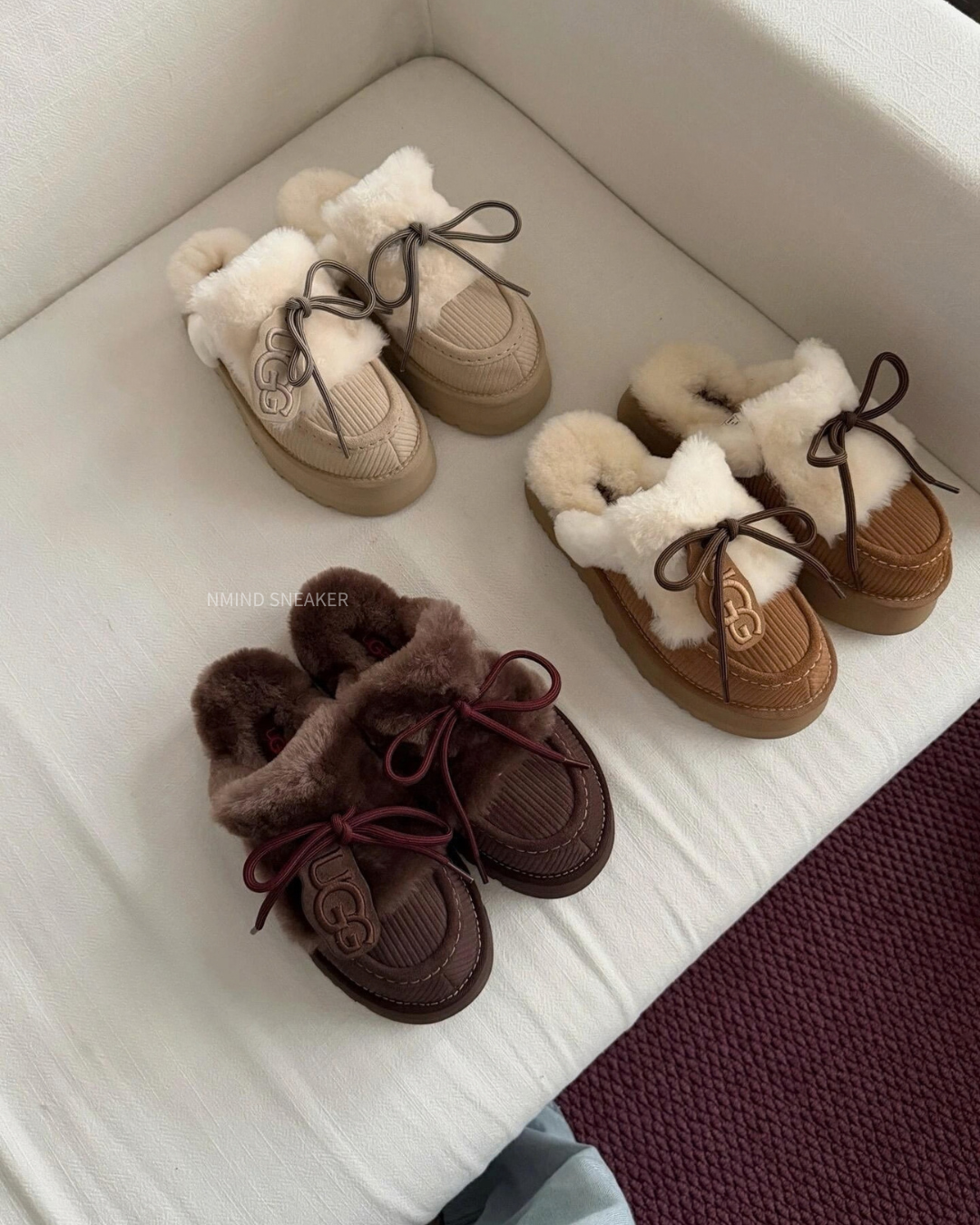 <毛毛拖也要漂亮✨>UGG Disquette Heritage 復古毛絨飾邊拖鞋  羊毛 毛毛拖 三色