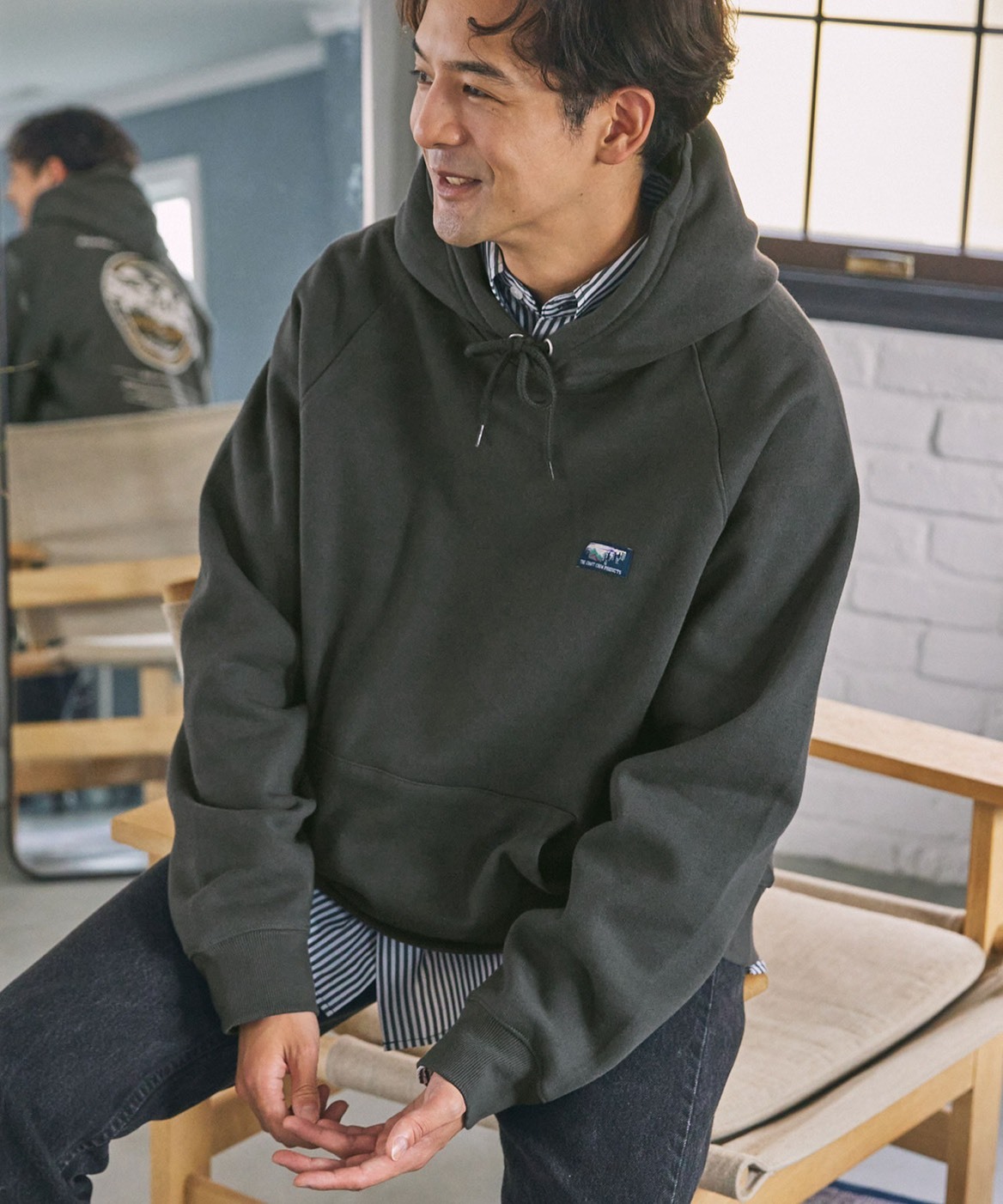 #預購 日本限定 THE CRAFT CREW PRODUCTS 重磅 USA棉 寬版 背面印花 插肩袖帽踢 五色