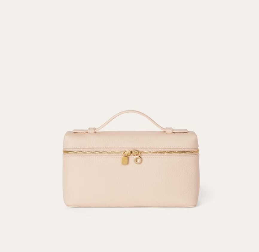 Loro Piana Extra Pocket L19 奶油蜂蜜金扣飯盒袋手袋