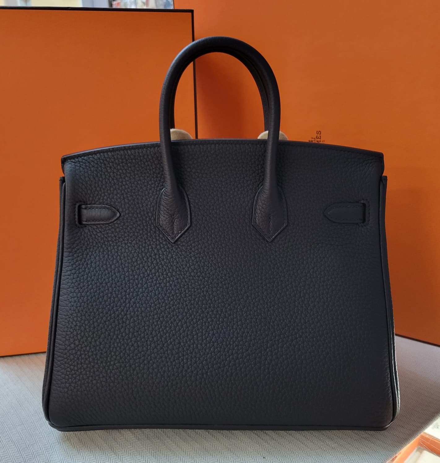 Hermes birkin 25 noir cc TOGO 黑金