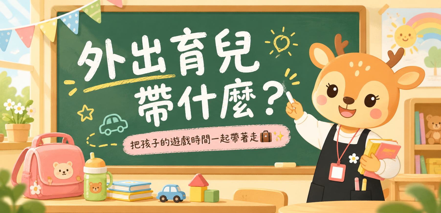 【小鹿老師開課囉 🦌】外出育兒包|把孩子的遊戲時間一起帶著走