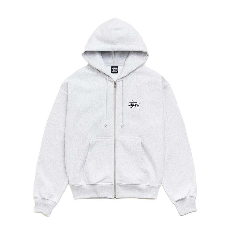 Stussy Basic Stussy Zip Hoodie 經典LOGO 連帽外套 灰色 1975000-AR [台灣現貨]