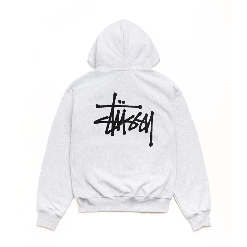 Stussy Basic Stussy Zip Hoodie 經典LOGO 連帽外套 灰色 1975000-AR [台灣現貨]