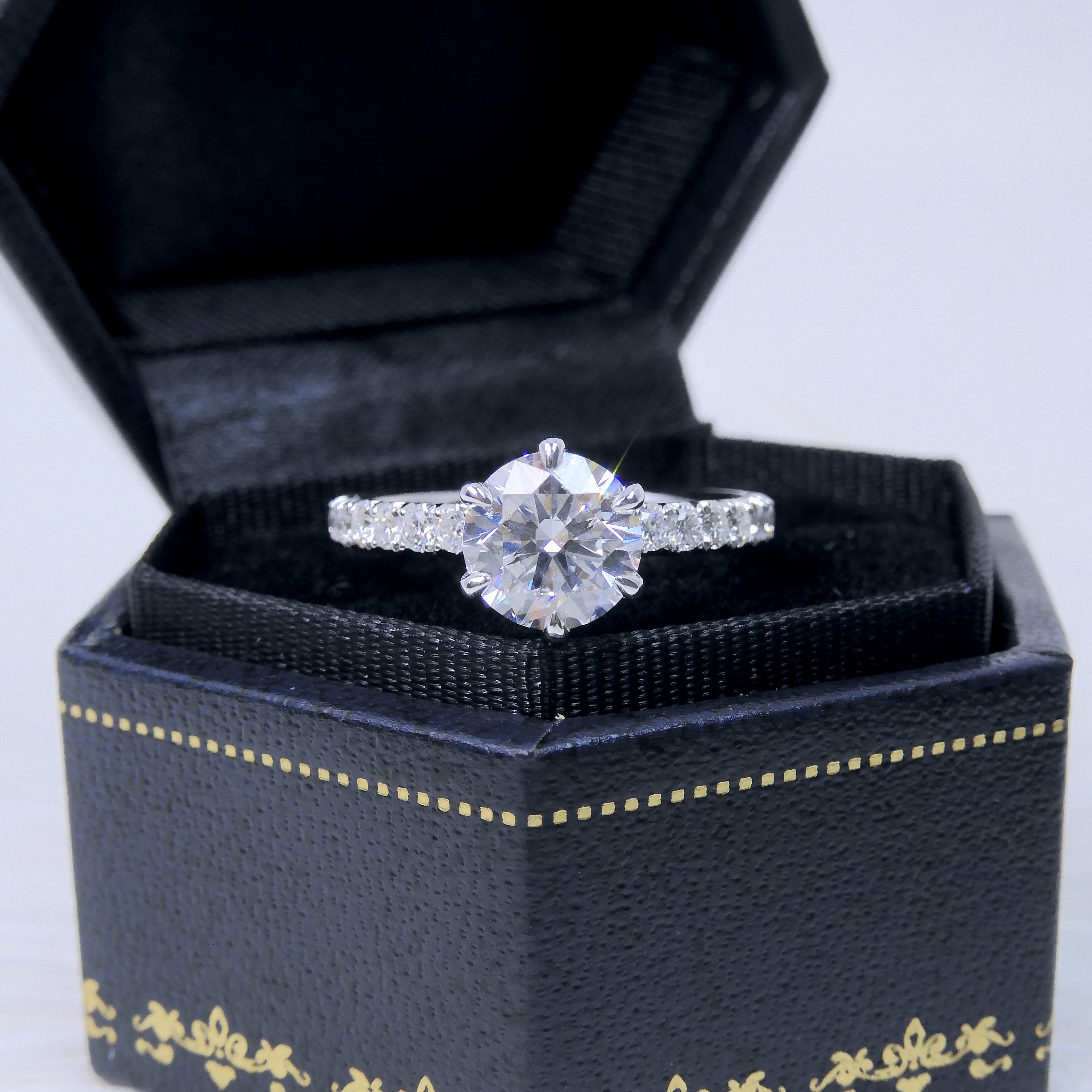 Bespoke 18K Gold 1.2ct Diamond Ring (With Certificate)