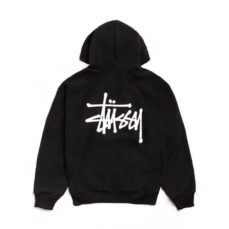 Stussy Basic Stussy Zip Hoodie 經典LOGO 連帽外套 黑色 1975000-BK [台灣現貨]