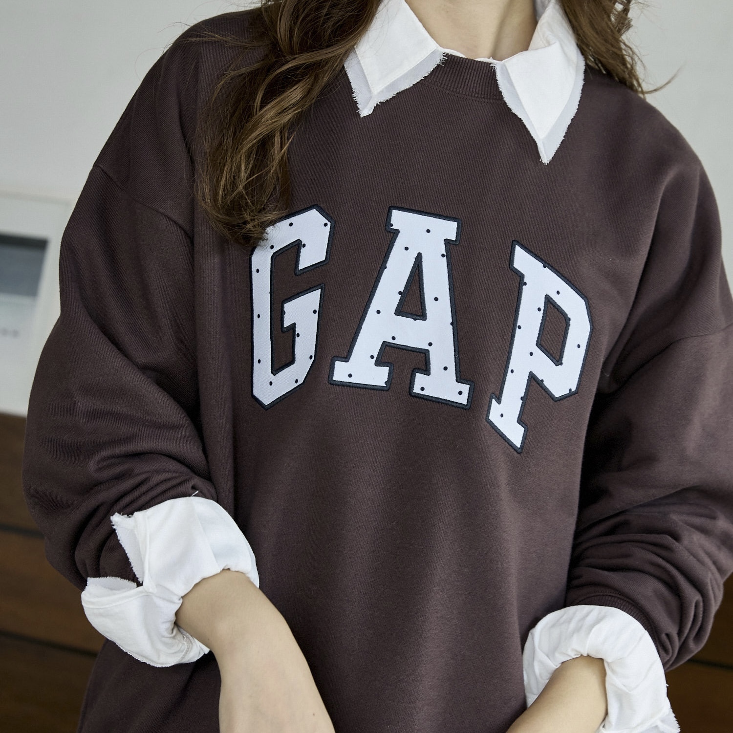 PUBLUX × GAP 點點字體 抓絨衛衣 大學T 四色 111593942