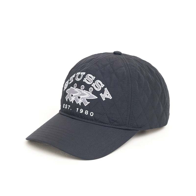 Stussy Quilted Surfwalk Snapback Cap 菱格紋 衝浪 帽子 藍色 1311239-BK [台灣現貨]