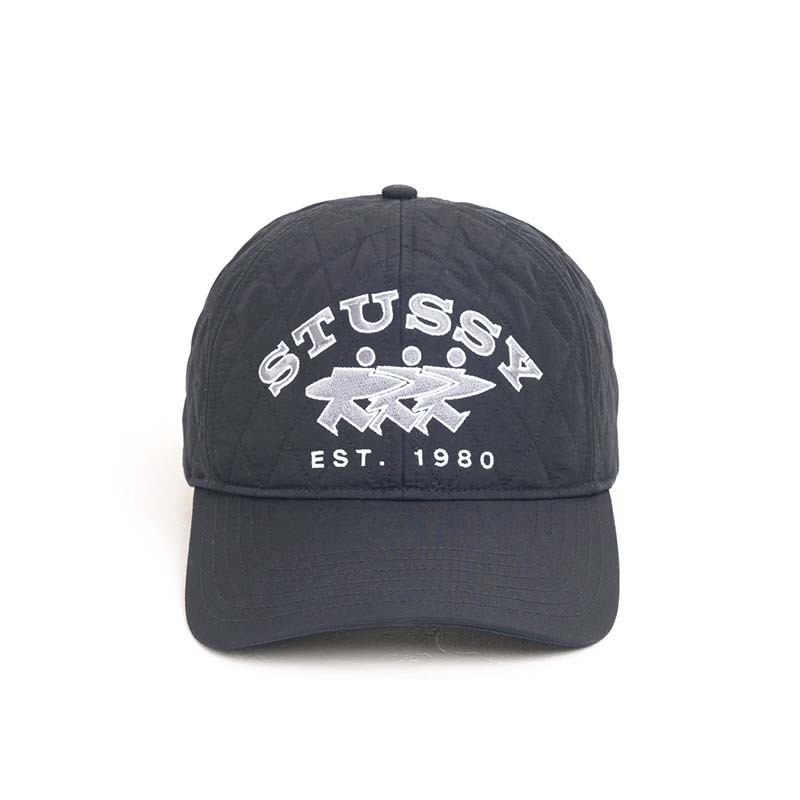 Stussy Quilted Surfwalk Snapback Cap 菱格紋 衝浪 帽子 藍色 1311239-BK [台灣現貨]