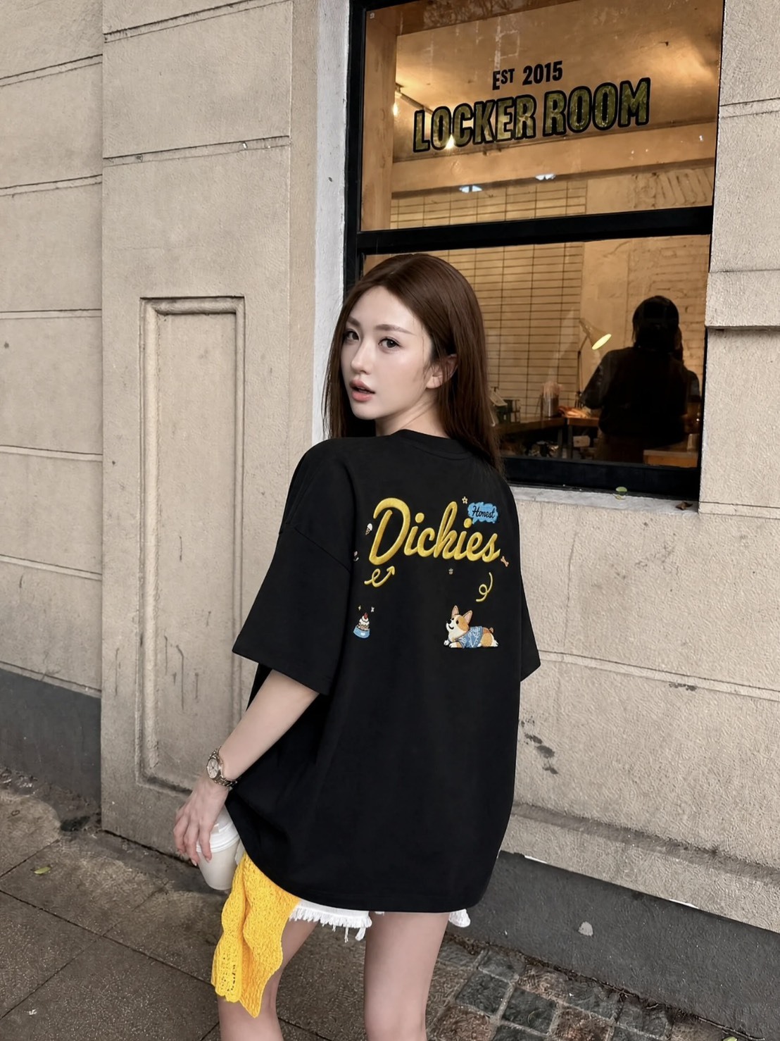 （現貨）Dickies 經典刺繡logo 後背柯基 短T DKU262NKTBGO