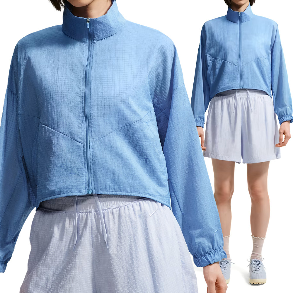Nike As W Nsw Ltwt Ripstop Wr Jkt 女款 藍色 立領 拉鍊 外套 IF0588-486