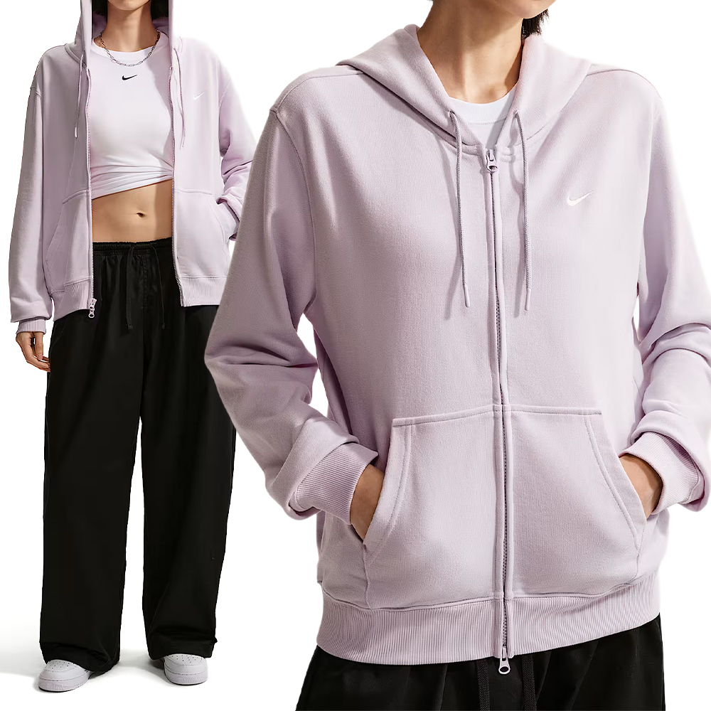 Nike As W Nk Stdo Flc Lw Std Fz Hdy 女款 粉色 連帽 外套 IM8115-583