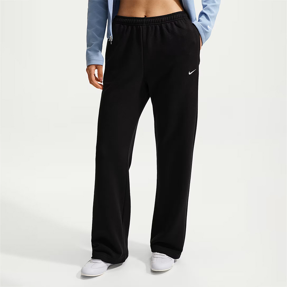 Nike As W Nk Stdo Flc Lw Mr Std Oh 女款 黑色 中腰 直筒 長褲 IM8107-001