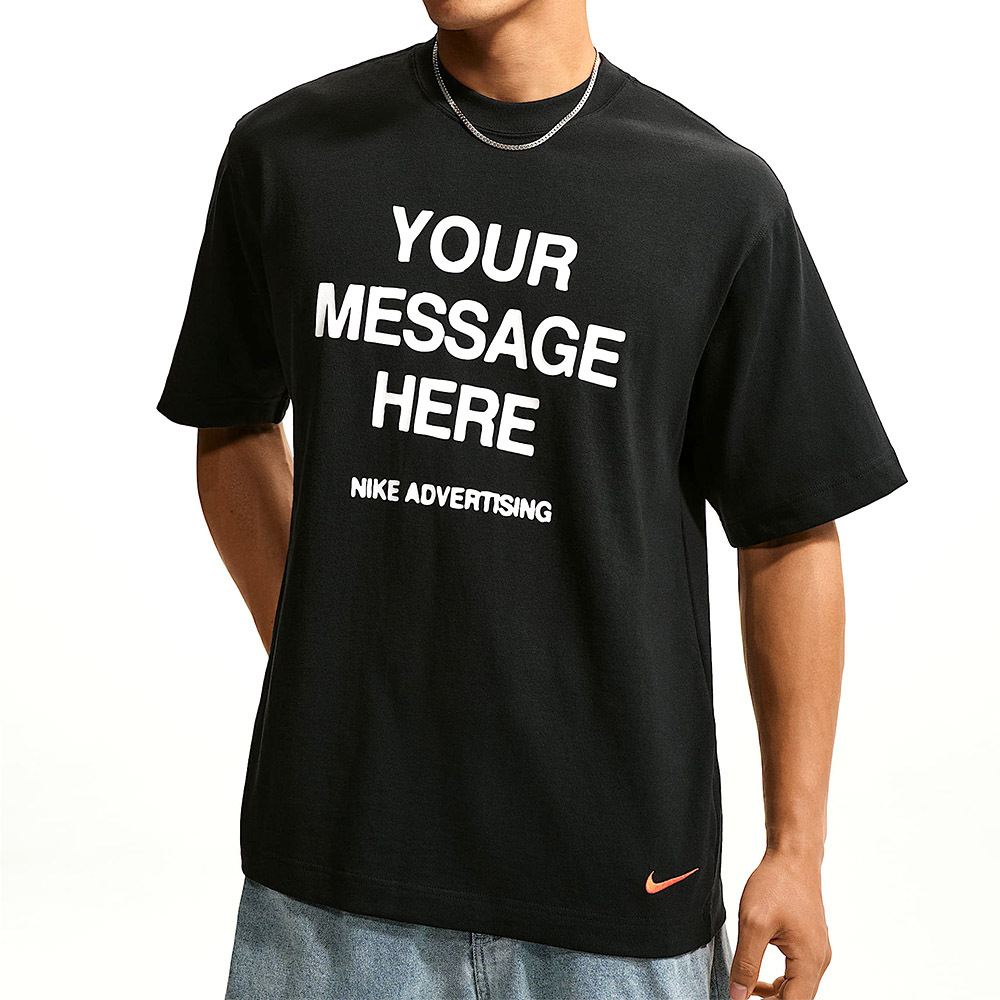 Nike As U Nsw Tee Lse Ymh 1 男款 黑色 文字 印花 T恤 短袖 IQ5861-010
