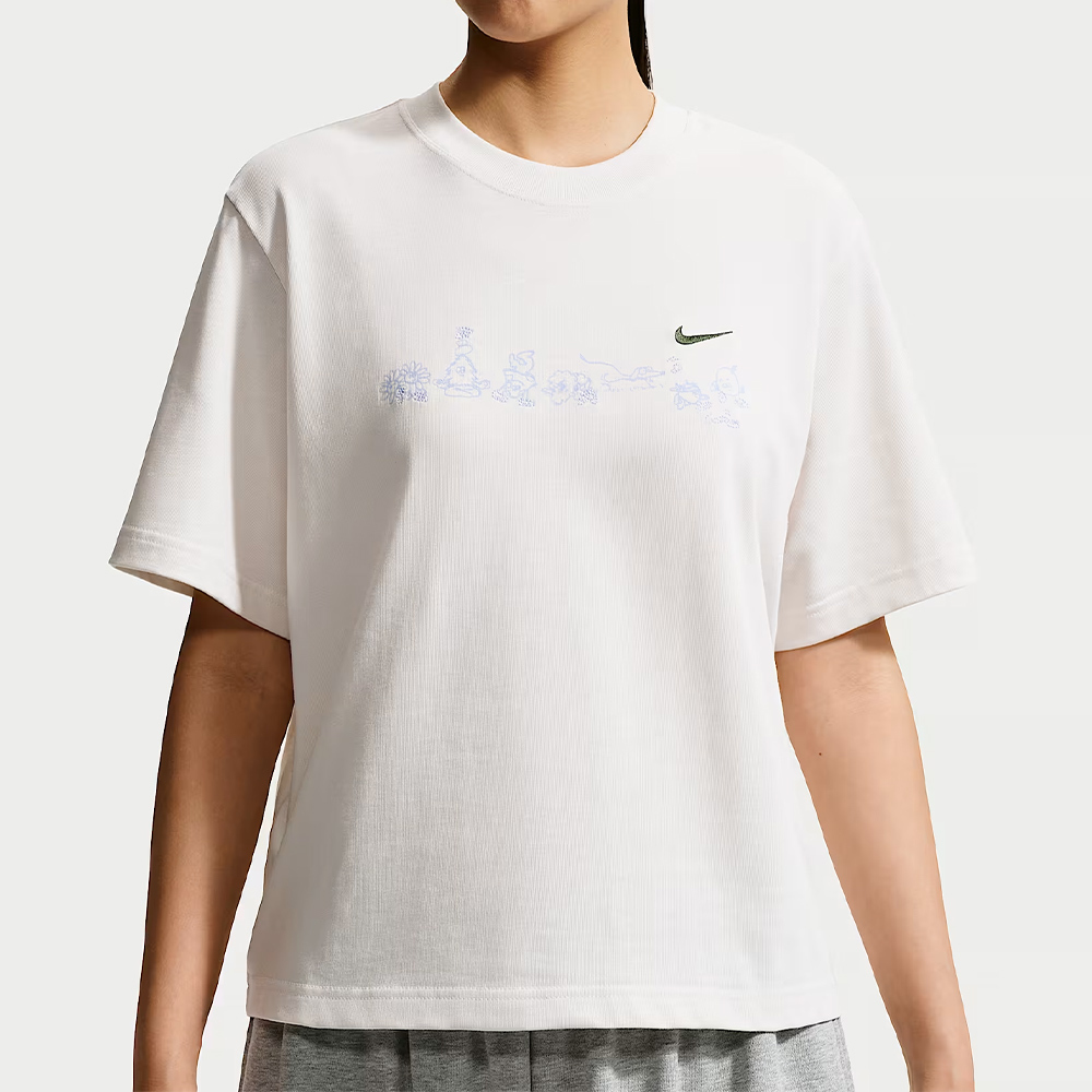 Nike As W Nsw Ss Tee Boxy 女款 白色 印花 T恤 運動 休閒 短袖 IW1213-030