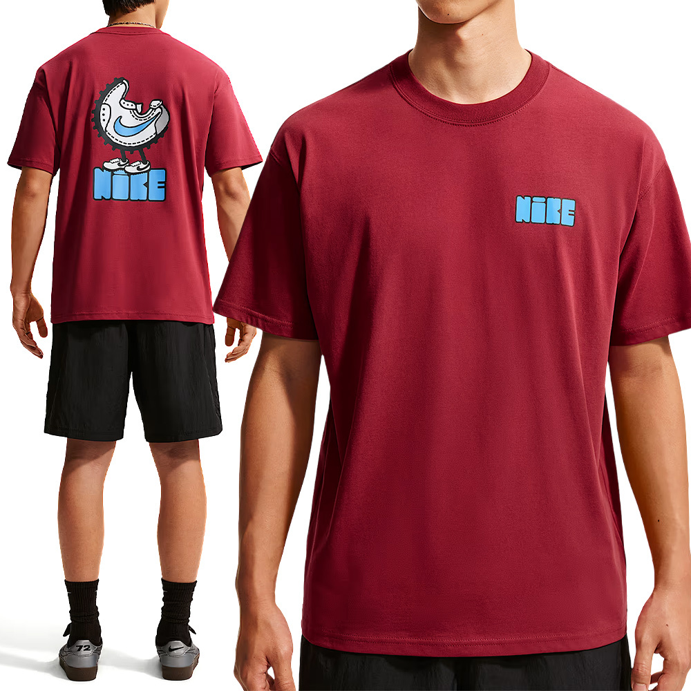 Nike Sportswear 男款 酒紅色 許光漢 聯名 插畫 T恤 運動 休閒 短袖 JF6384-613