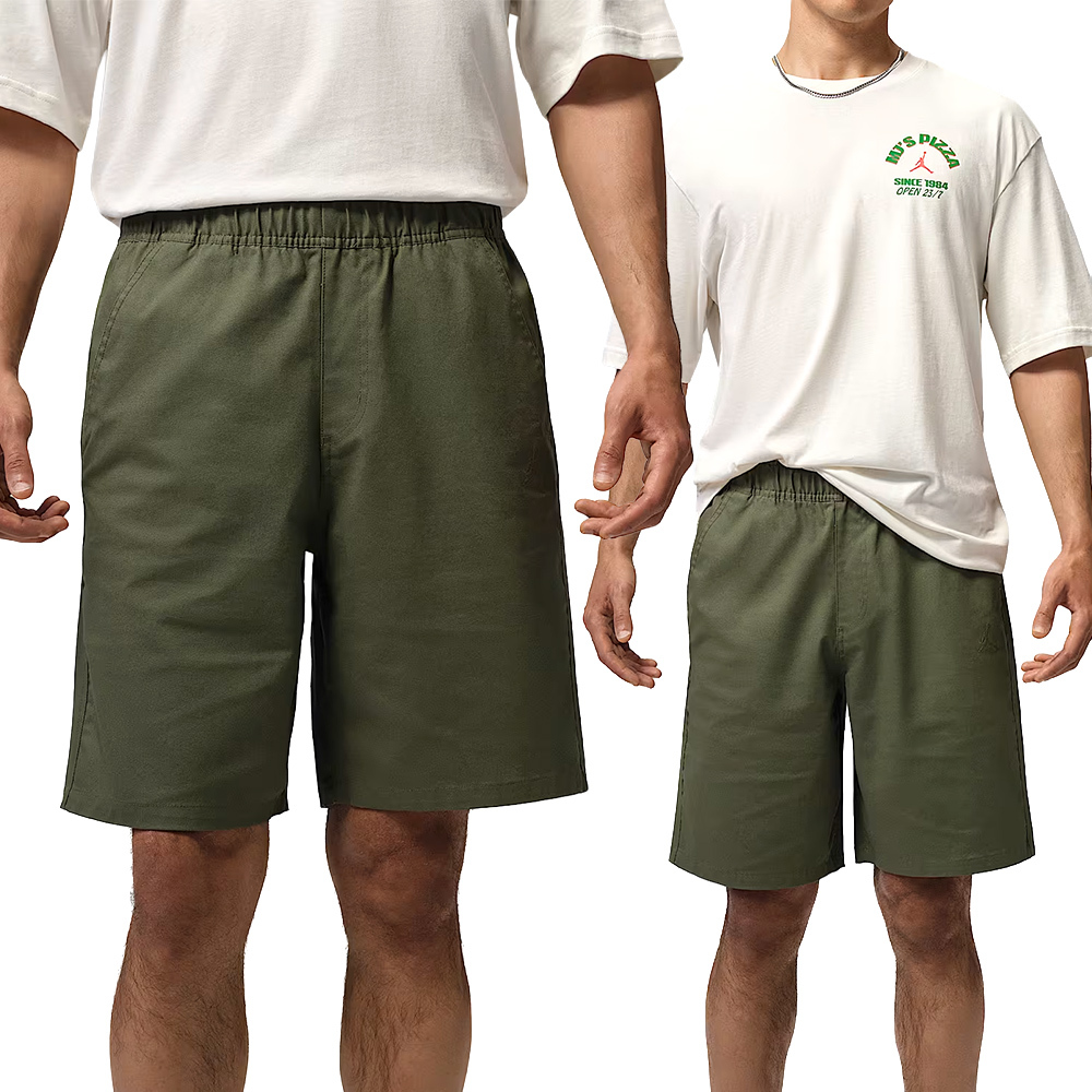 Nike AS M J ESS WOVEN SHORT 男款 綠色 運動 休閒 舒適 抽繩 短褲 HF9336-222