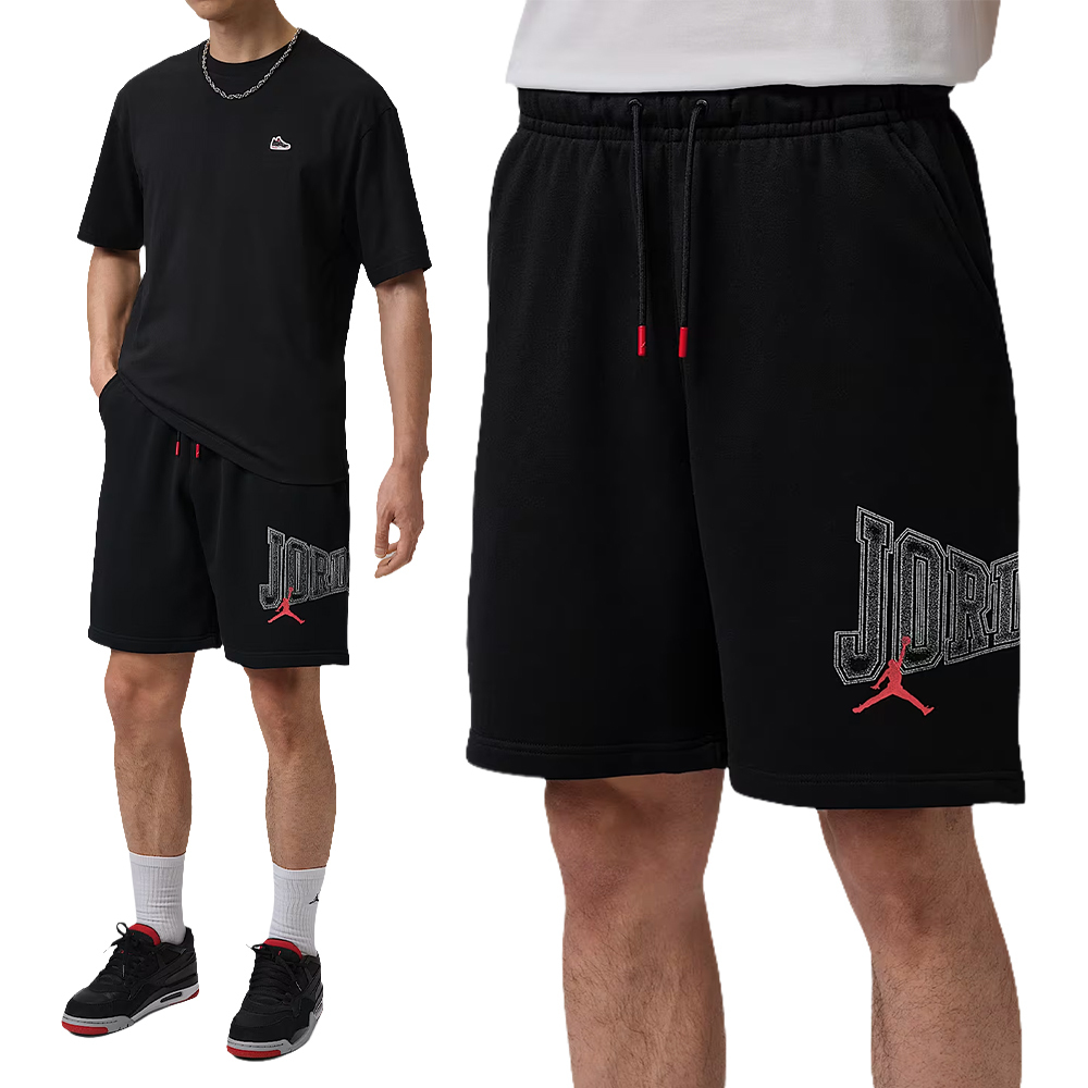 Nike As M J Brk Gfx 9 Lb Shrt 男款 黑色 抽繩 運動 休閒 短褲 IR1867-010