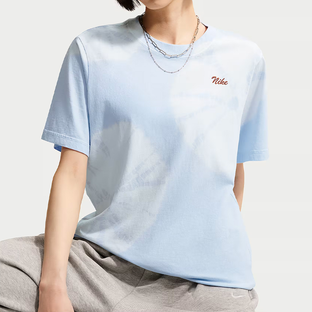 Nike As W Nsw SS Tee 女款 淺藍色 渲染 寬鬆 T恤 運動 休閒 短袖 IW1212-407