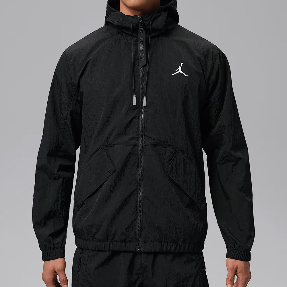 Nike As M J Utility Woven Jacket 男款 黑色 拉鍊 連帽 外套 IW1901-010