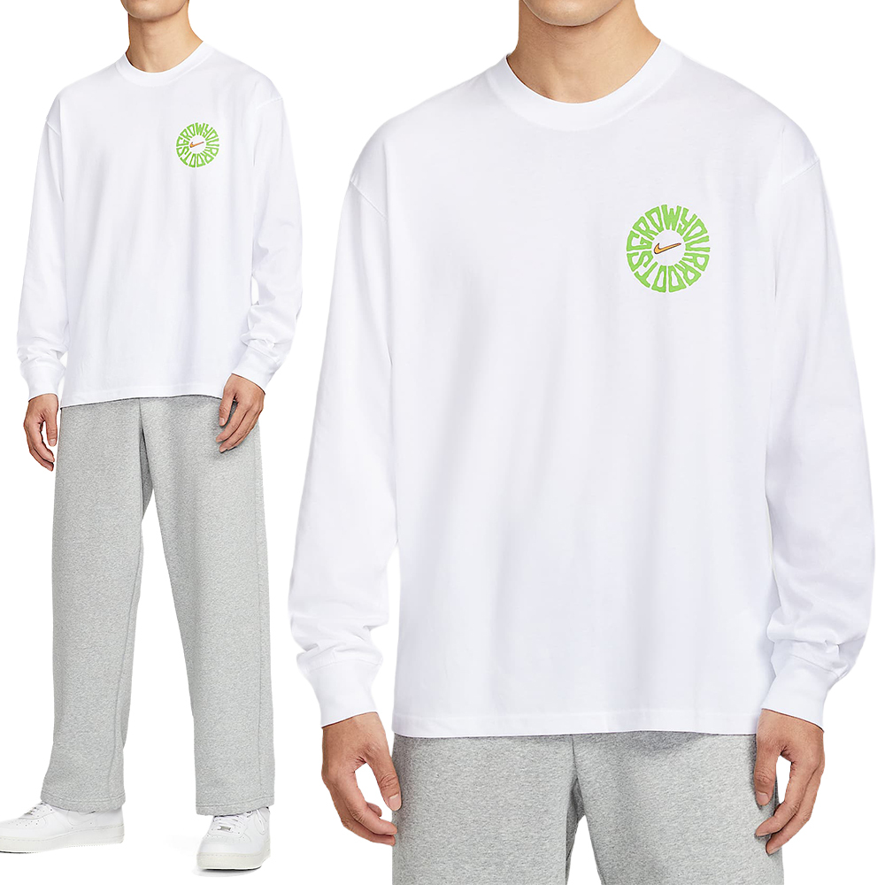 Nike AS M NK TEE LSE LS OC F1 男款 白色 圓領 簡約 套頭 長袖 IH4134-100