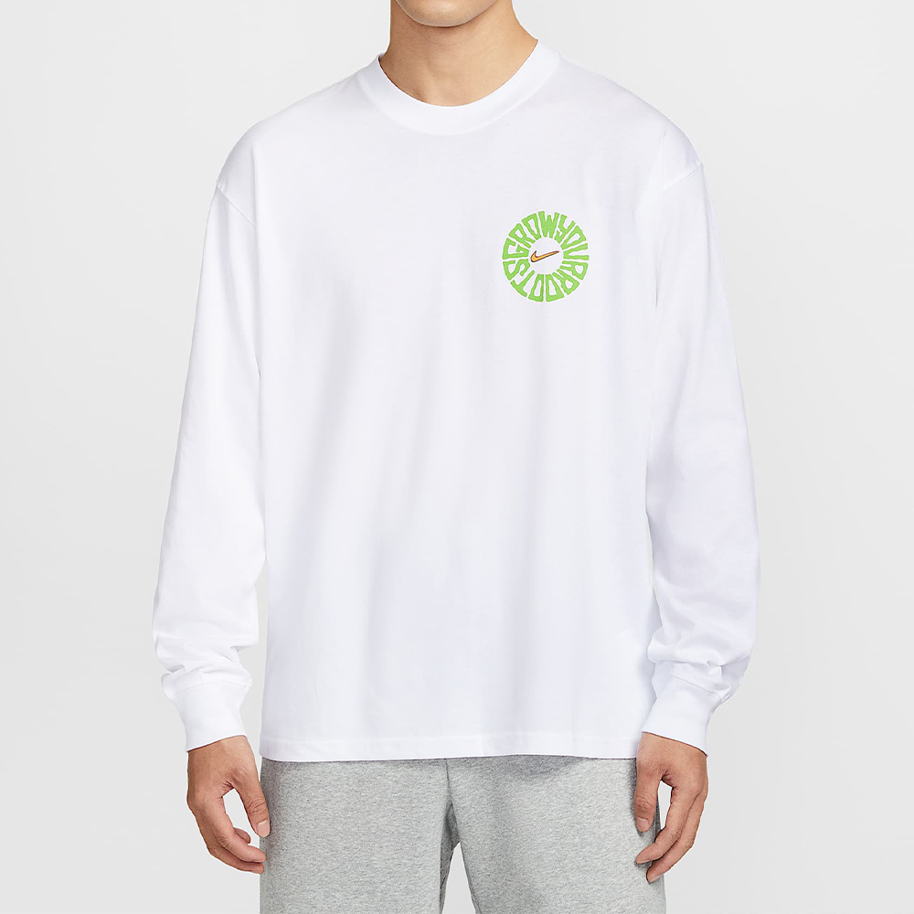 Nike AS M NK TEE LSE LS OC F1 男款 白色 圓領 簡約 套頭 長袖 IH4134-100