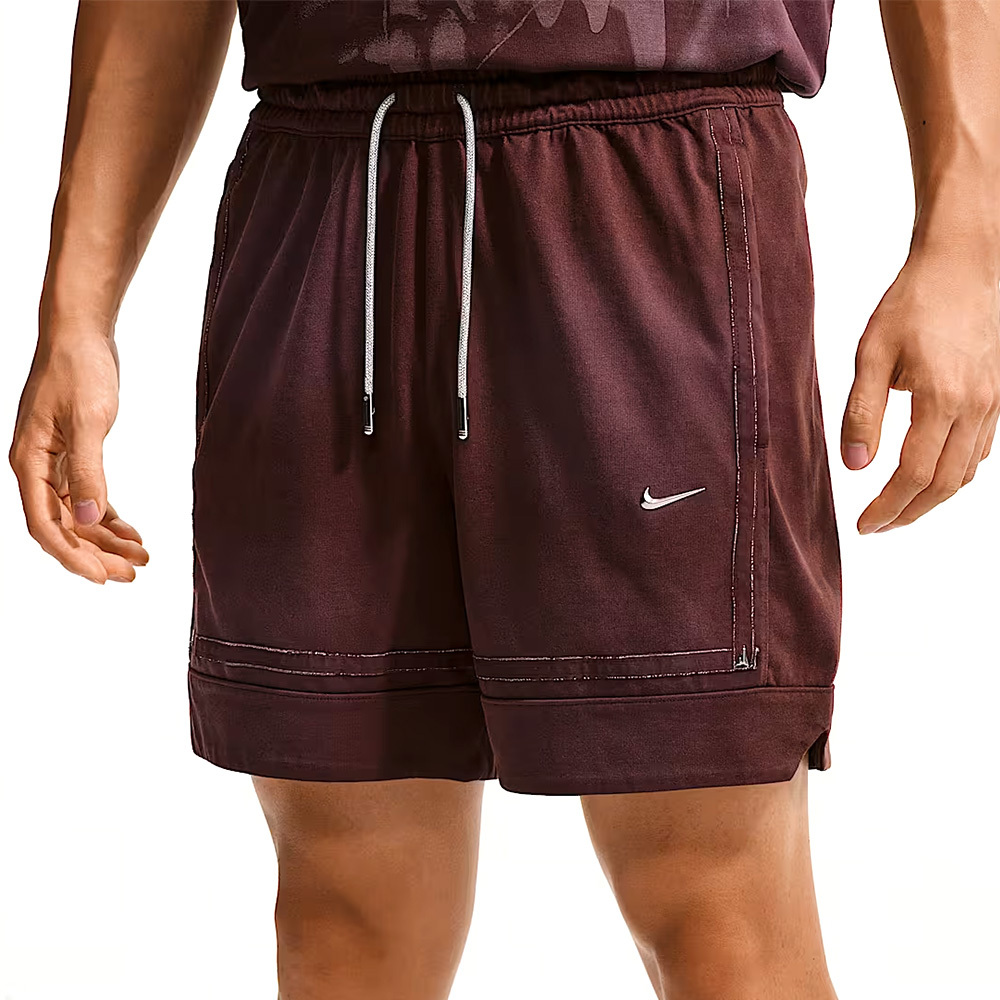 Nike As Ja M Nk Si Gm Pro 6In Shrt 男款 酒紅色 水洗 短褲 IM5328-652