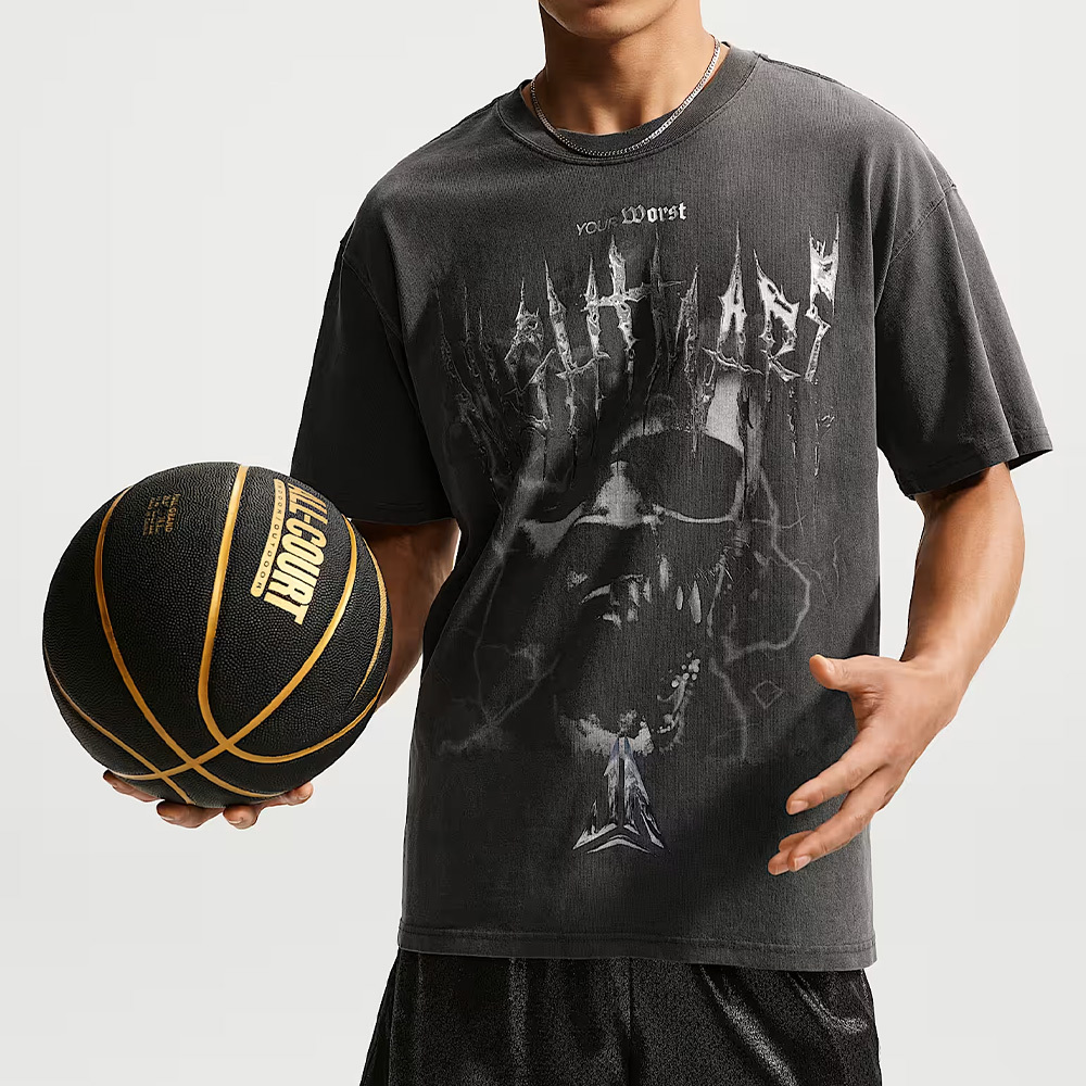 Nike As Jm M Nk Tee Lse Og Nightmar 男款 黑灰色 水洗 短袖 IM5067-010
