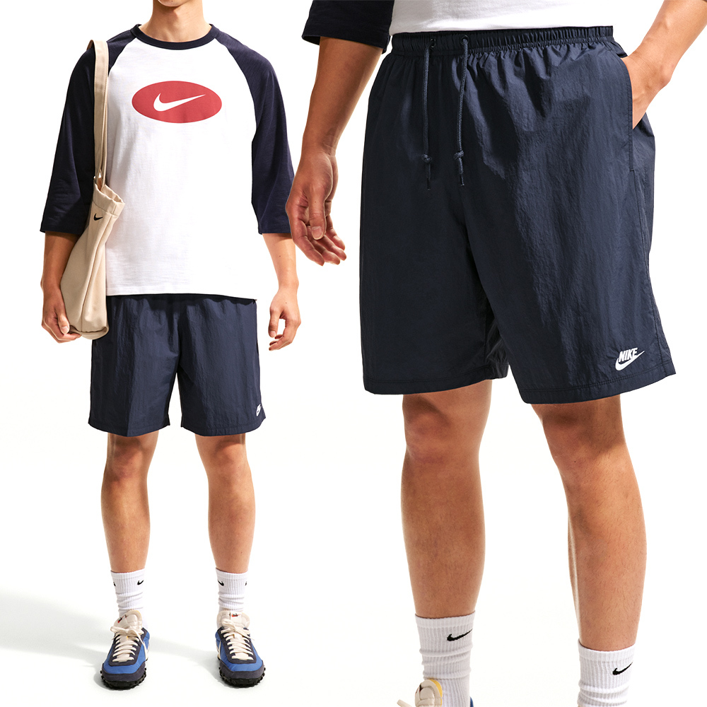 Nike As M Nk Club Sport Short 男款 藍色 抽繩 運動 休閒 短褲 IF0845-451