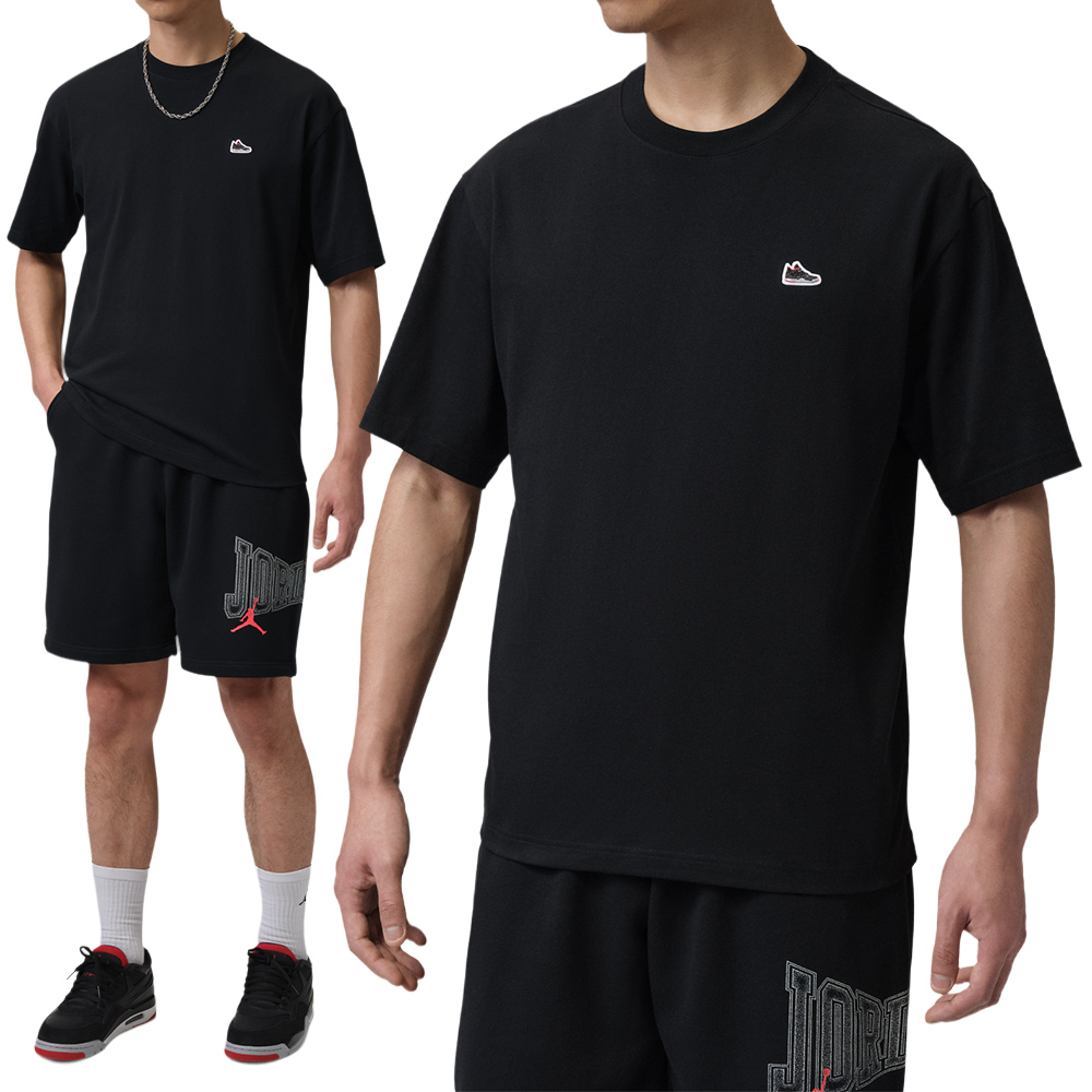 Nike AS M J BRND BR SNKR PCH SS CRW 男款 黑色 運動 短袖 IF3108-010