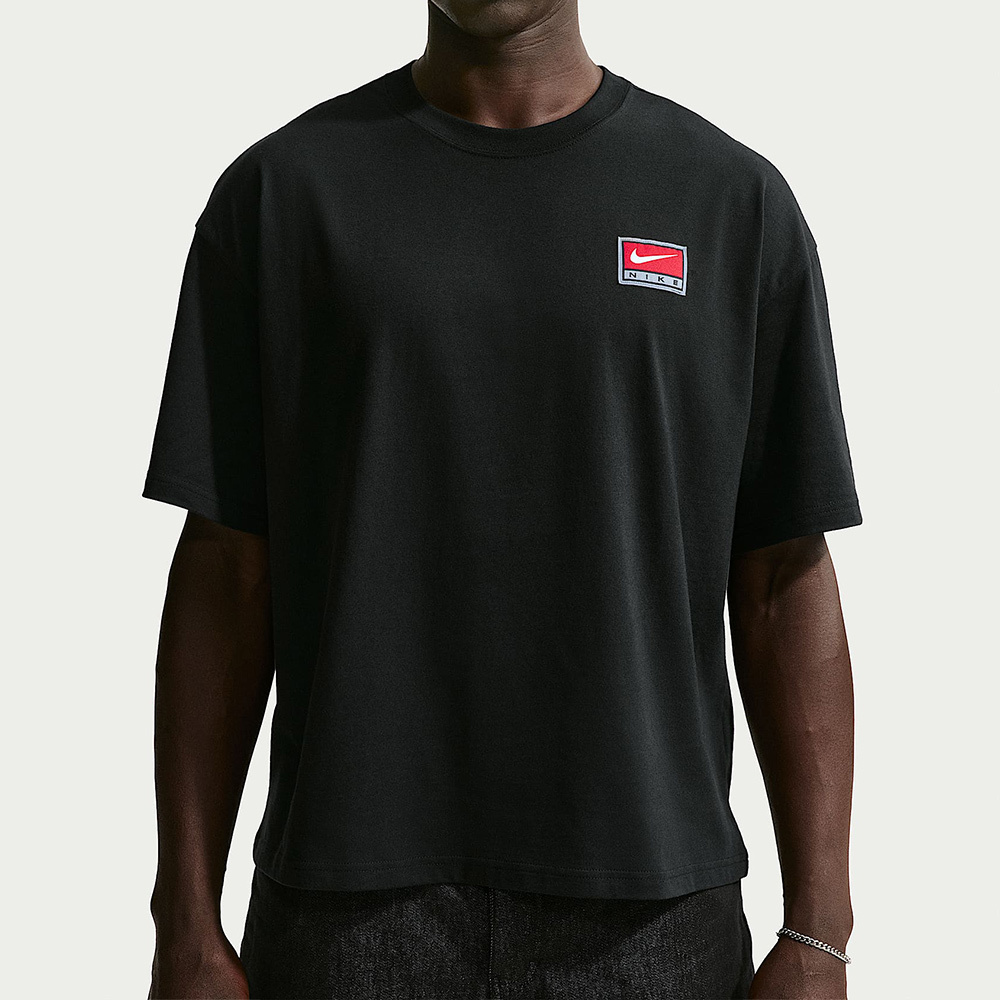 Nike AS M NL SS Boxy Knit Top 男款 黑色 運動 圓領 上衣 短袖 II4380-010
