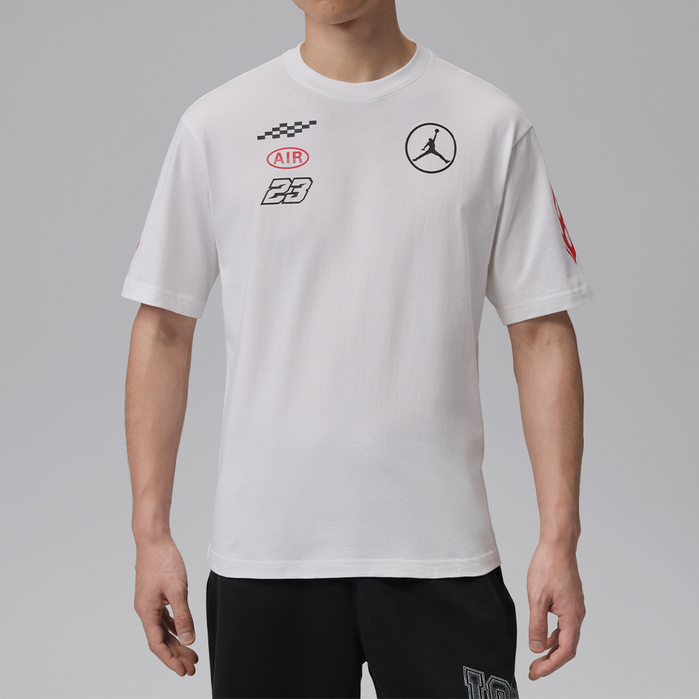 Nike As M J Track2 Trail 85 Tee 男款 白色 印花 T恤 短袖 IR7001-100