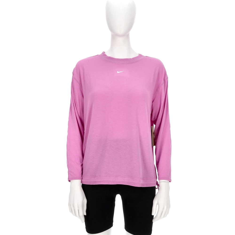 Nike As W Nk One Relaxed Df Ls Top 女款 粉色 下擺抽繩 短袖 IQ0338-503