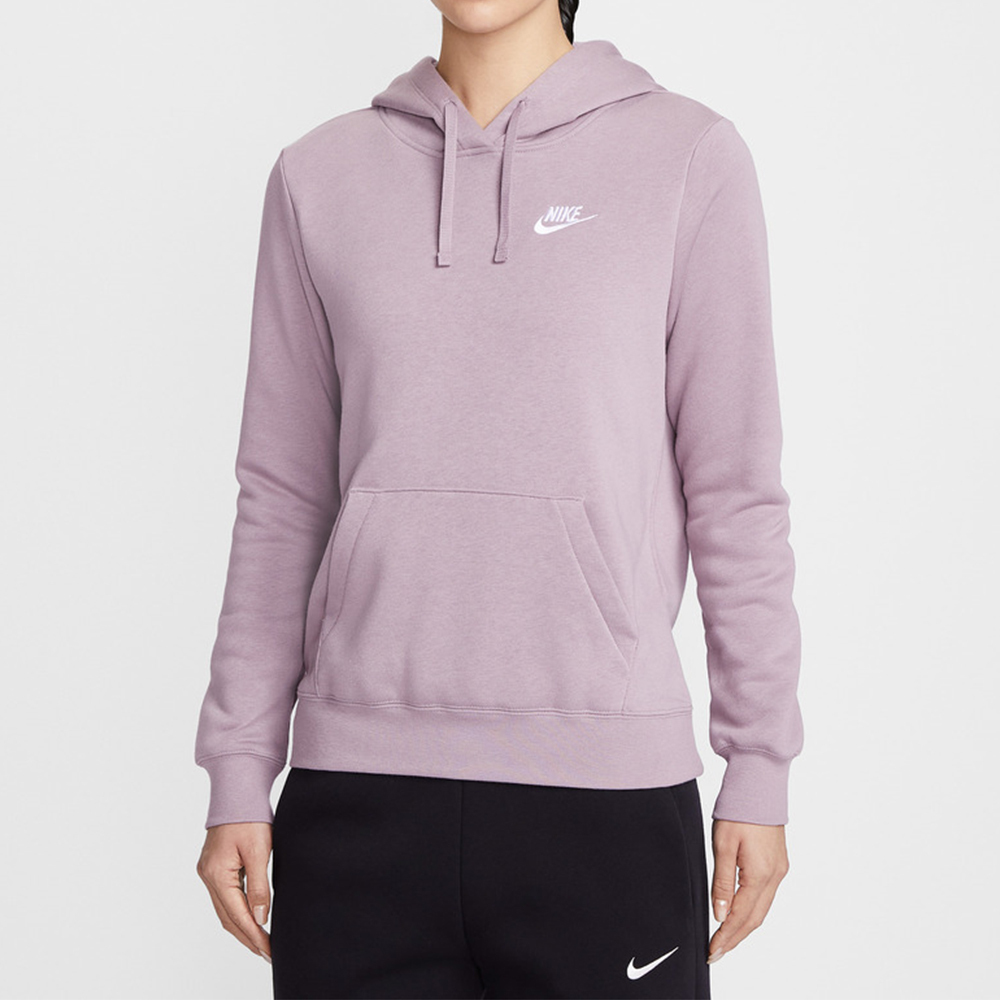 Nike Club Flc Std Po Hdy 女款 紫色 口袋 連帽 帽T 長袖 DQ5794-226