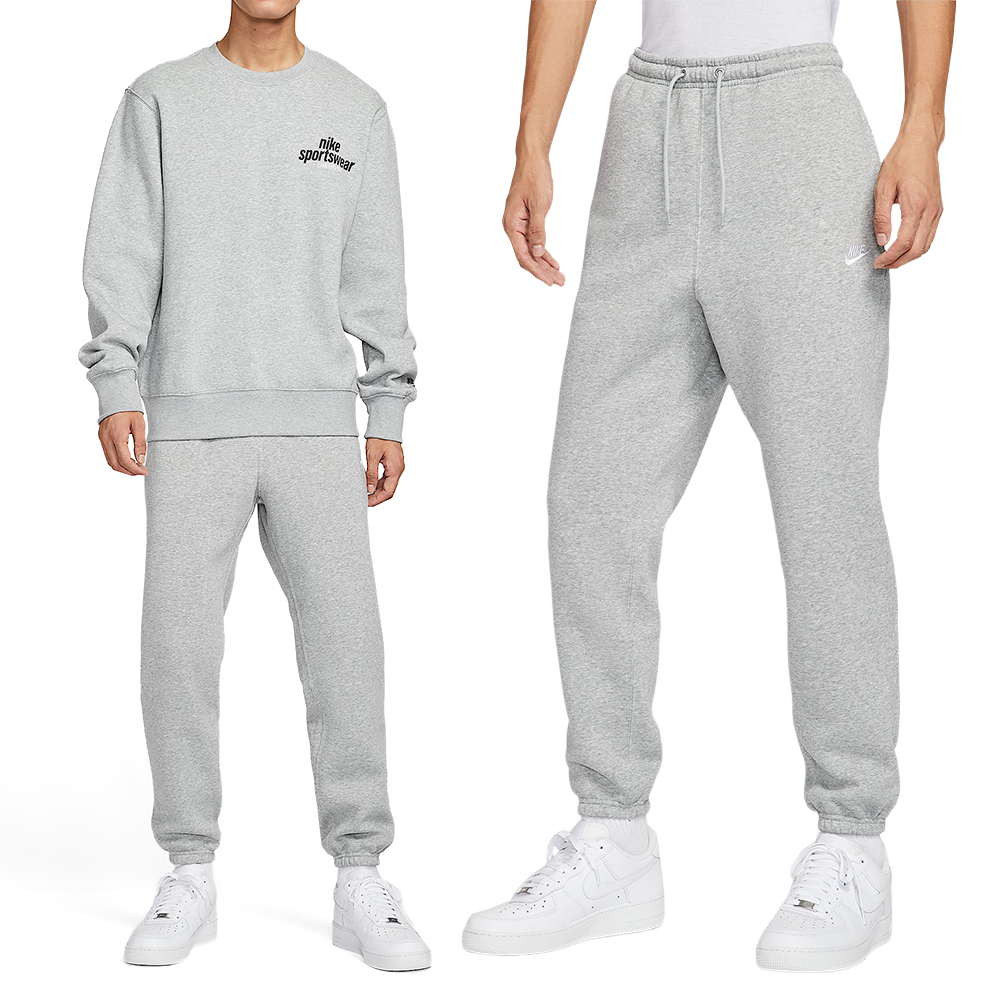 Nike Club Bb Cuff Pant 男款 灰色 刷毛 抽繩 縮口 運動 休閒 長褲 FN3809-063