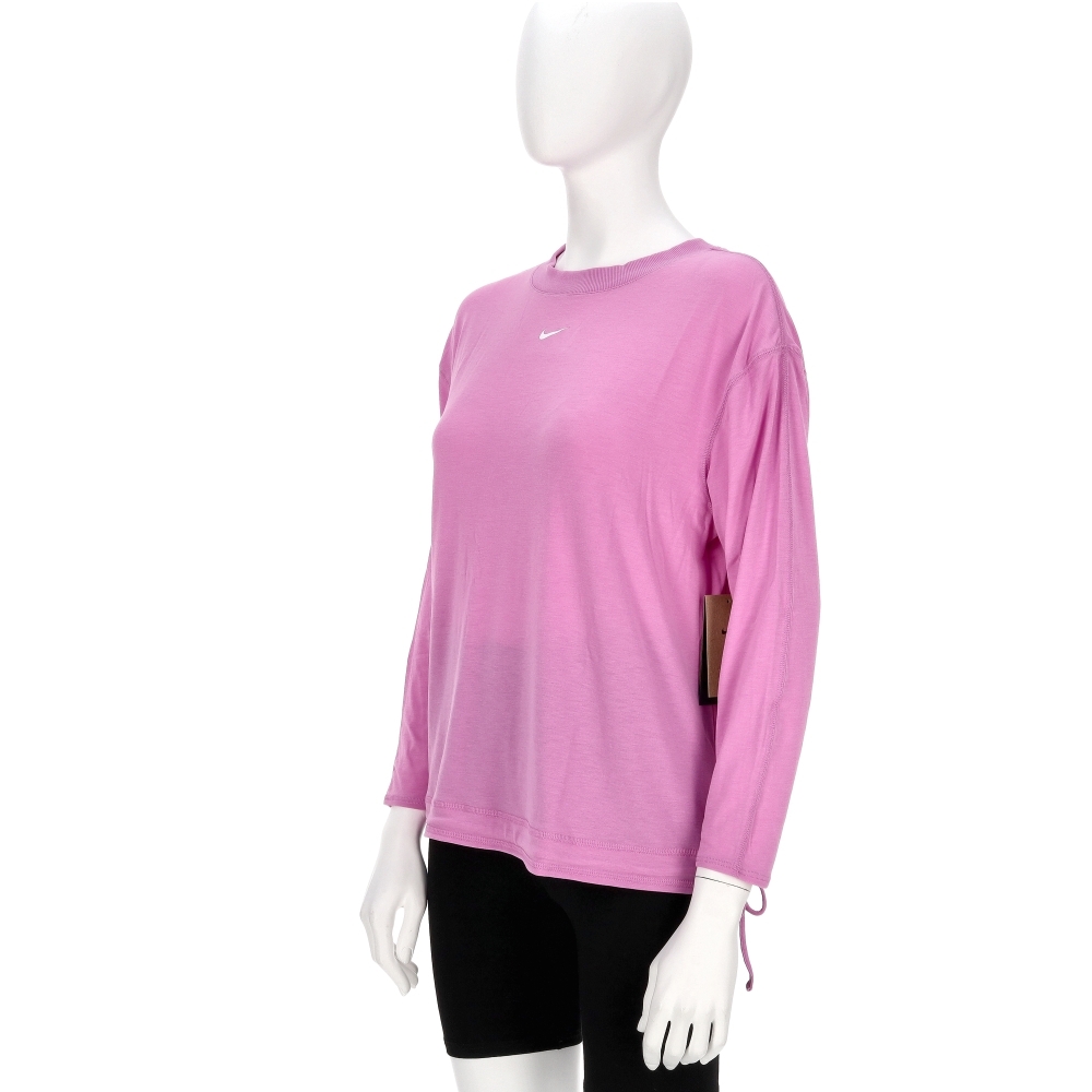 Nike As W Nk One Relaxed Df Ls Top 女款 粉色 下擺抽繩 短袖 IQ0338-503