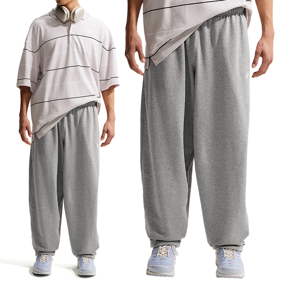 Nike Club Os Ft Pant 男款 灰色 寬鬆 毛圈布 褲腳抽繩 休閒 長褲 IF0722-063