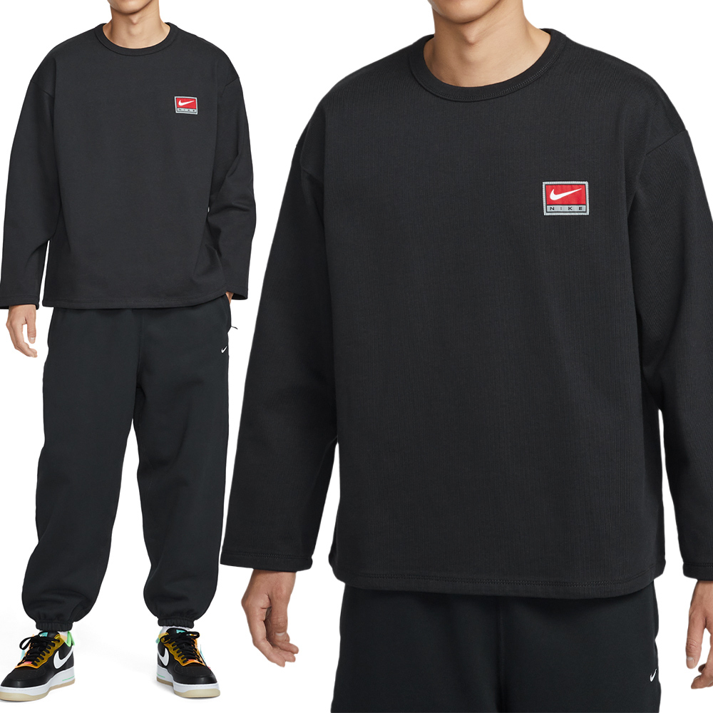 Nike As M Nl Midweight Crew Top 男款 黑色 寬鬆 大學T 長袖 IF1340-010