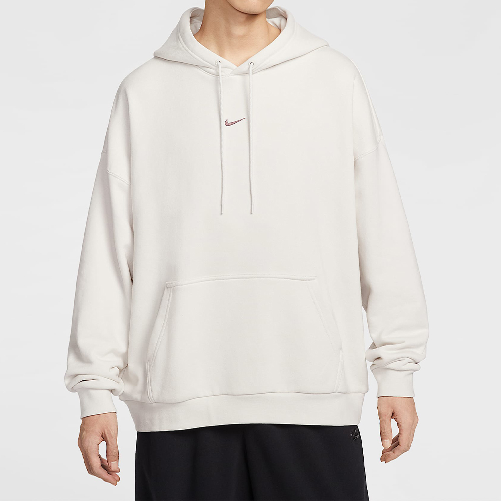 Nike As M Nk Ft Gfx Os Po Hdy 男款 米灰色 寬鬆 毛圈布 連帽 長袖 IR0103-030