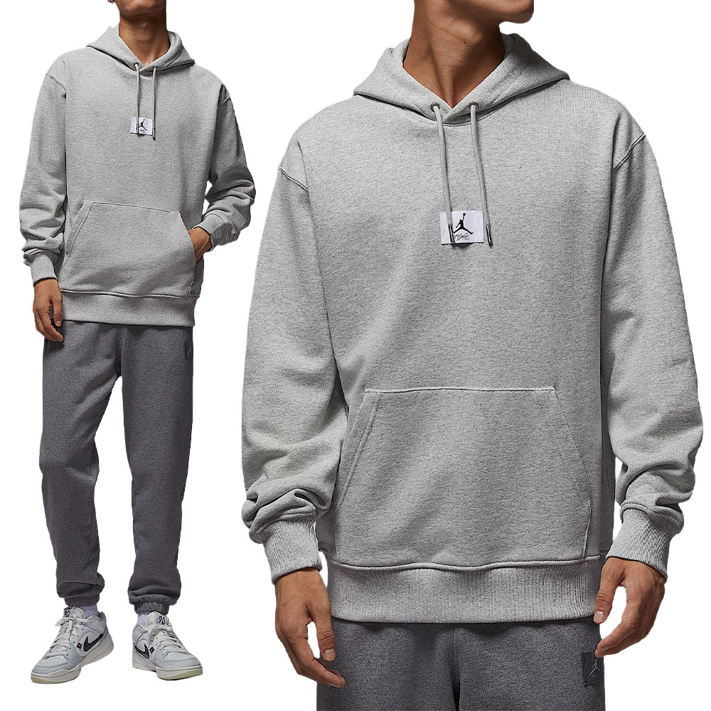 Nike As M J Flt Flc Po 男款 灰色 喬丹 小標 帽T 連帽 長袖 FV7248-050