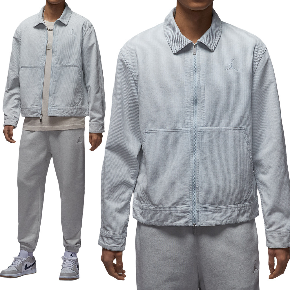 Nike AS J FLT CORDUROY CHORE 男款 淺藍灰色 燈芯絨 工裝 外套 IF1826-472