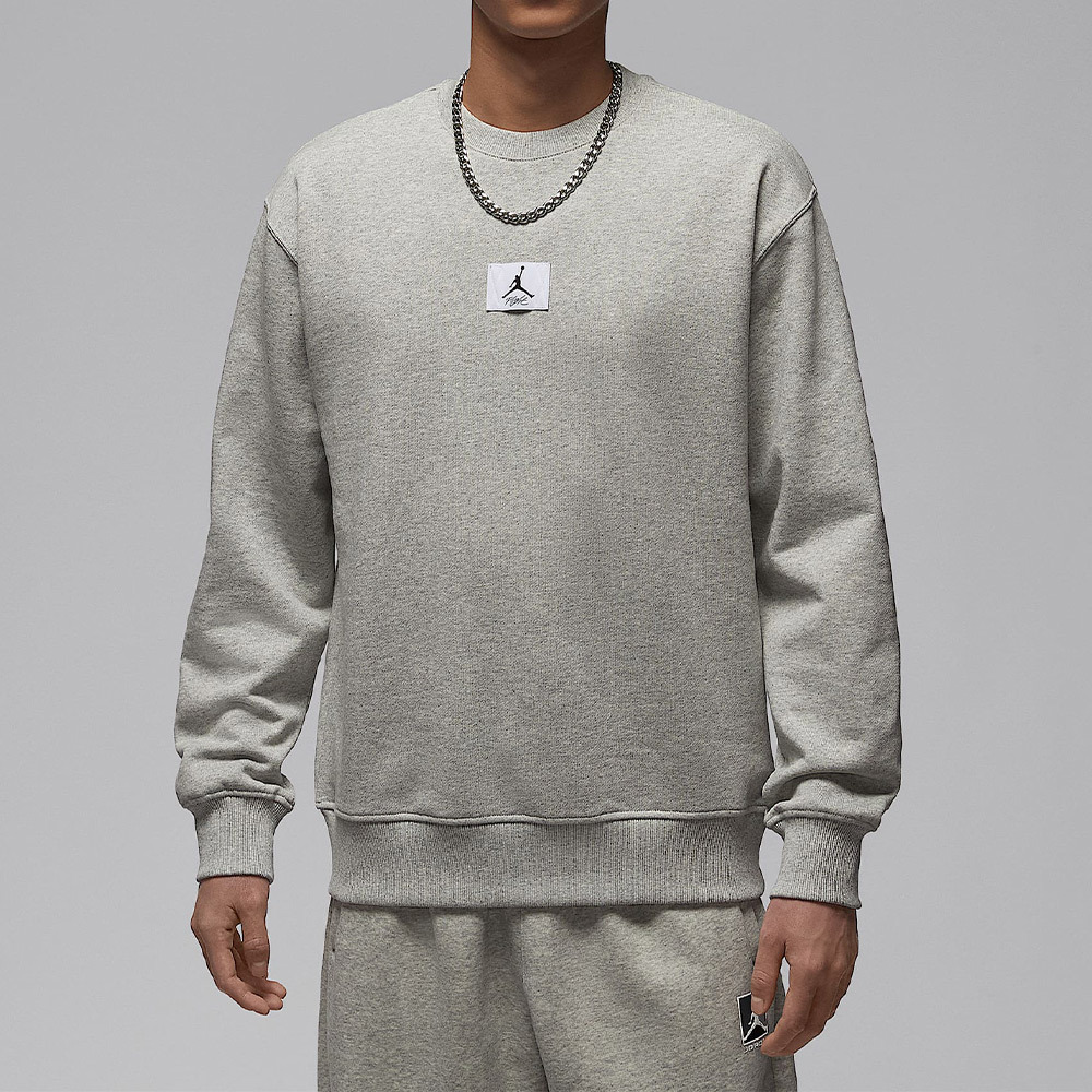 Nike As M J Flt Flc Crew 男款 灰色 圓領 喬丹 大學T 長袖 FV7260-050