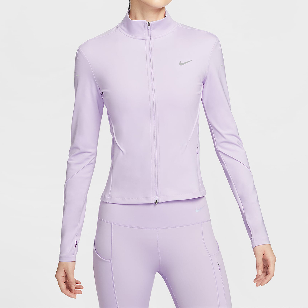 Nike AS W NK SWIFT DF FZ MDLYR 女款 紫色 速乾 立領 跑步 外套 IB1999-511