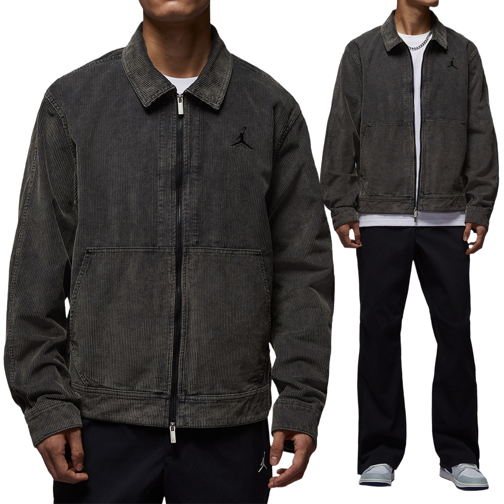 Nike As M J Flt Corduroy Chore Jkt 男款 灰黑色 燈芯絨 外套 IF1826-010