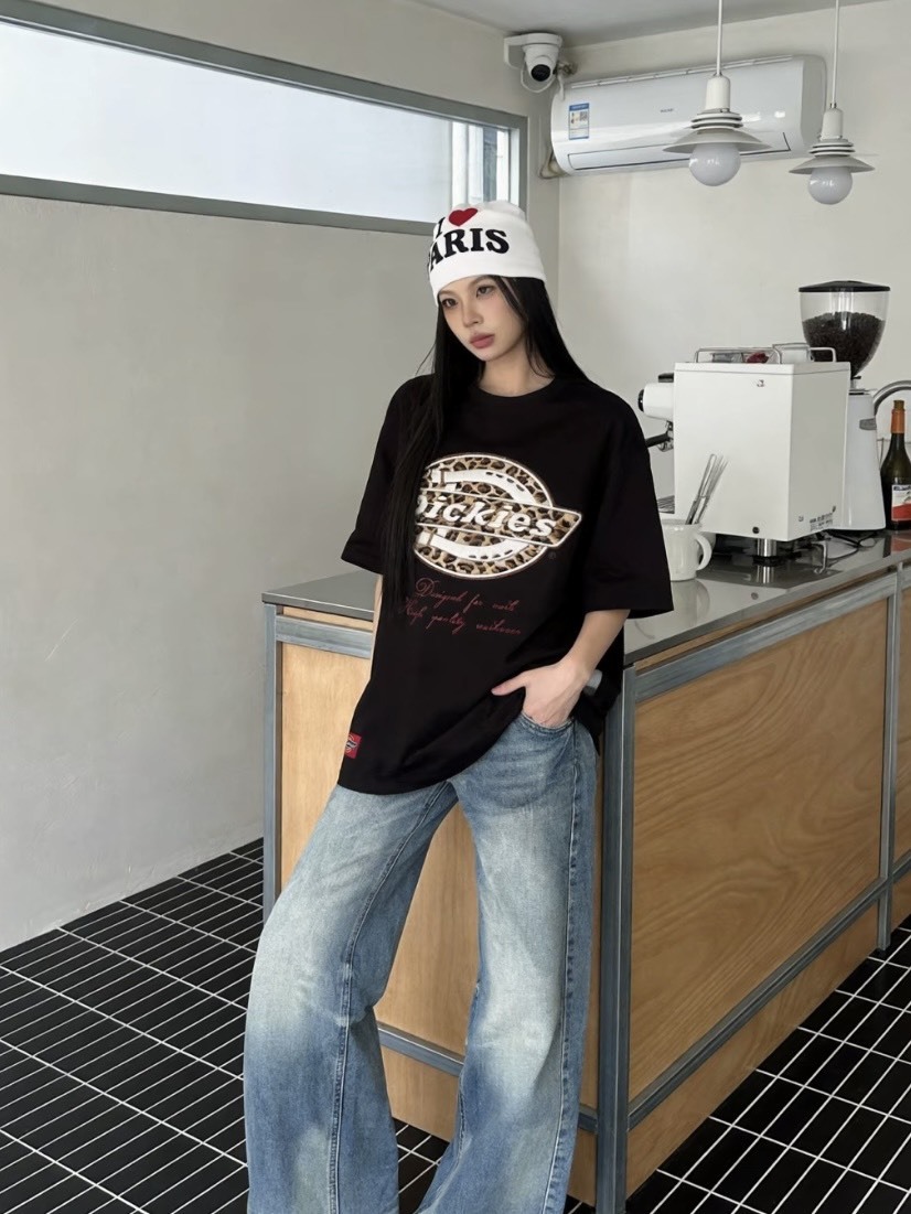 （現貨）Dickies 美式 豹紋 刺繡logo 短T DKU262NKTL11
