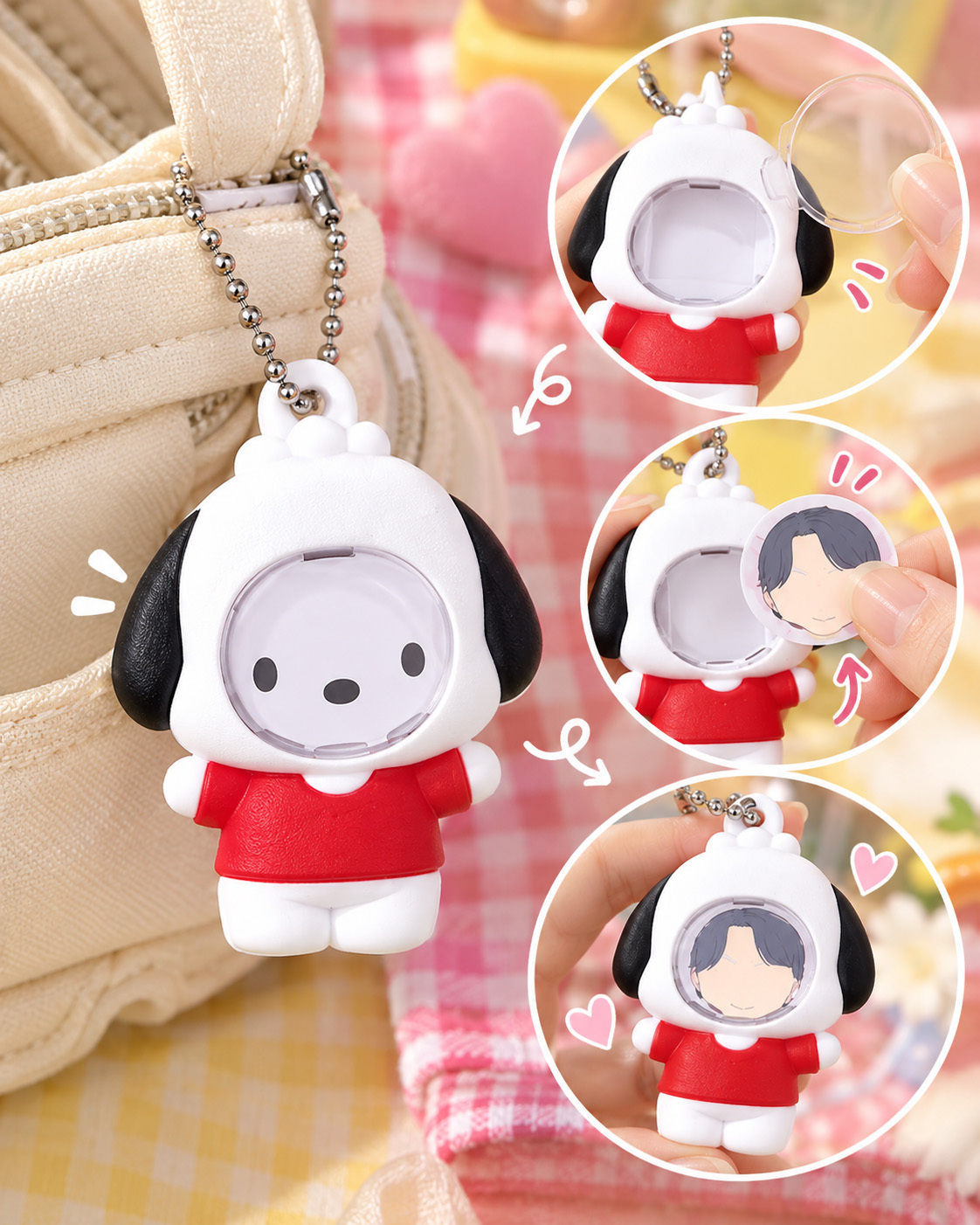 Sanrio 三麗鷗角色頭部相框吊飾P2 扭蛋