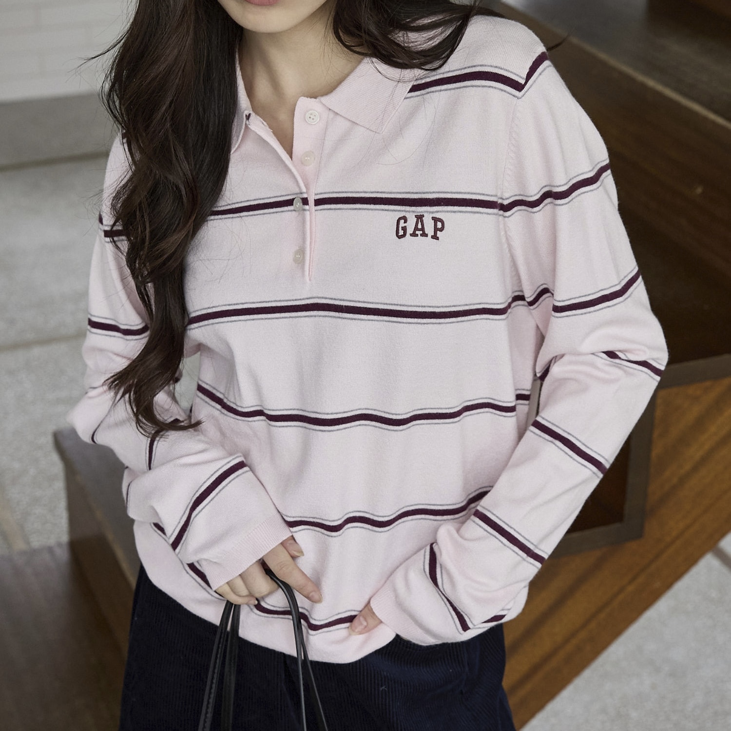 PUBLUX × GAP 條紋針織 POLO衫 撞色 三色 111593941